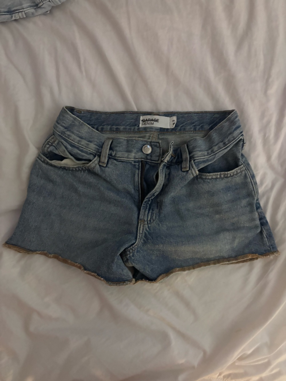 Garage Light Blue Denim Cutoff Shorts